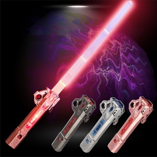 ดาบเลเซอร์ Star Wars Lightsaber ยืดหดได้ สีสันสดใส เหนี่ยวนําเสียง ของเล่นสําหรับเด็ก