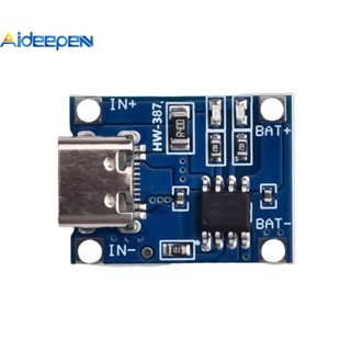 Aideepen โมดูลชาร์จแบตเตอรี่ลิเธียม 5V 1A Micro USB Type-c 18650 TP4056 DIY 5 ชิ้น