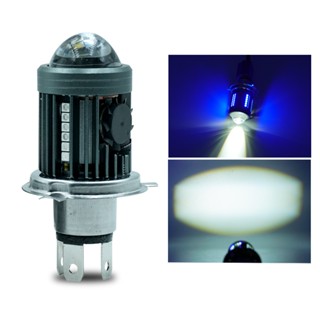 2023 Newest Super Brighter Dure Colour H4 HS1 Hi/Lo BA20D H6 LED Headlight Bulbs Lamps For Motorcycle With Lens With Cooling Fan lamp scooter accessories yellow white