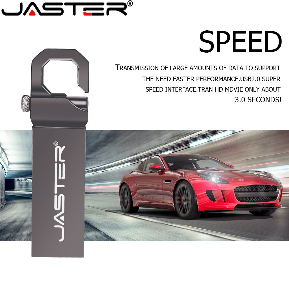 Jaster แฟลชไดรฟ์ USB 2.0 128GB 64GB กันน้ํา 32GB 16GB 8GB 4GB