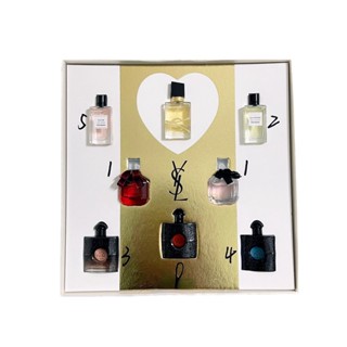 Ysl เซตน้ําหอม รูปใบไม้ สีทอง 8 ชิ้น