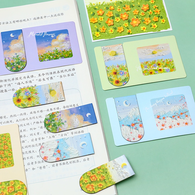 3 ชิ้น ที่คั่นหนังสือ แบบแม่เหล็ก ขนาดเล็ก ลายภาพวาดสีน้ํามัน สวยงาม สําหรับนักเรียน จํานวน ราคา ถูกที่สุด ดีลบีเคเค แกลเลอรีภาพที่ 7