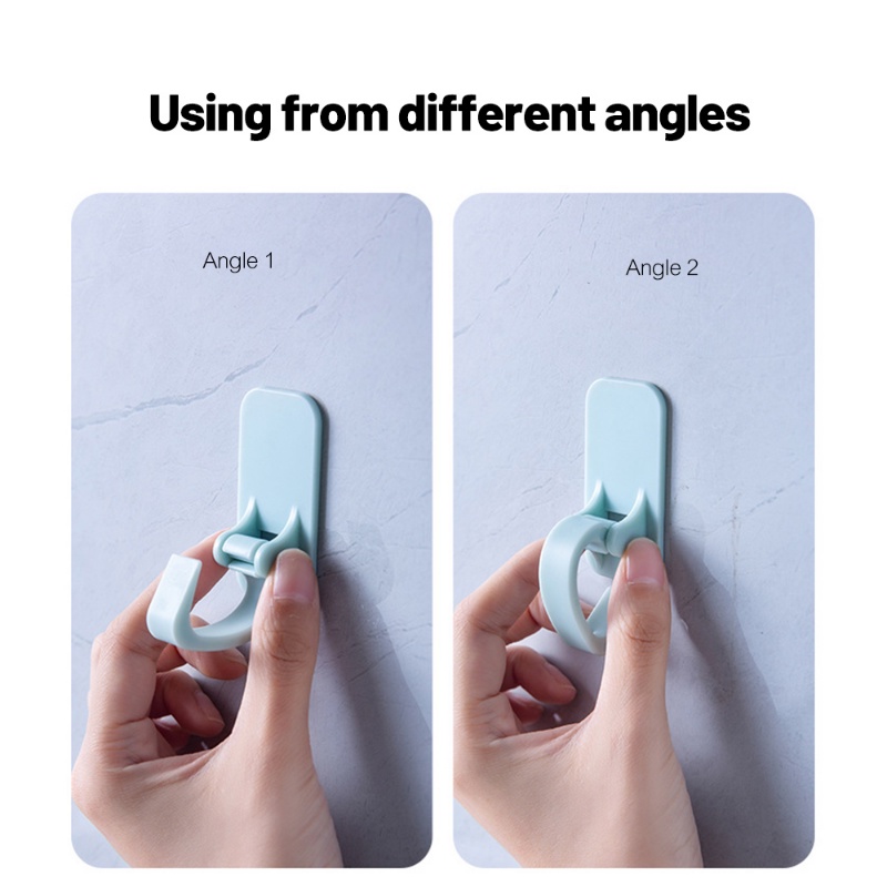 ตะขอแขวนผ้าขนหนู พลาสติก ABS มีกาวในตัว ไม่ต้องเจาะผนัง ประหยัดพื้นที่ สําหรับห้องครัว - รูปที่ 4