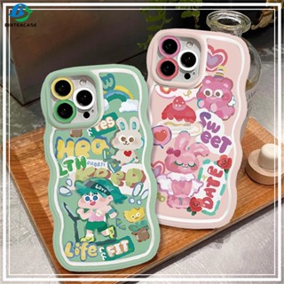 เคสโทรศัพท์มือถือ TPU ขอบโค้ง ลายการ์ตูนกระต่าย สําหรับ Realme C53 C55 10 C30 C31 C35 C21Y C25Y Realme C11 2021 C15 C25 C25S C17 C12 C3 C2 Realme 8i 7i 5 5i 6i 7 Pro