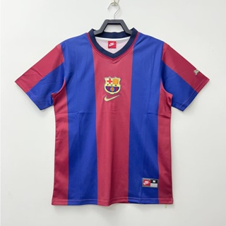 เสื้อกีฬาแขนสั้น ลายทีมชาติฟุตบอล Barca Home 98-99 ไซซ์ S-XXL ชุดเหย้า สําหรับผู้ชาย