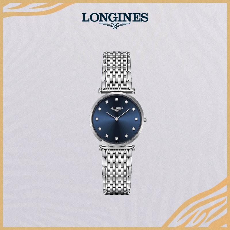 ♘Longines Longines นาฬิกาควอทซ ์ สุภาพสตรี Jialan series ของแท ้ อย ่ างเป ็ นทางการนาฬิกาสวิสนาฬิกาผู ้ หญิง
