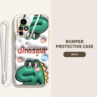 เคสโทรศัพท์มือถือ ซิลิโคนนิ่ม TPU ลายการ์ตูนกระต่าย ไดโนเสาร์ 3D พร้อมสายคล้อง สําหรับ Infinix Zero X Neo Infinix Zero X Pro X6810 X6811 X6811B