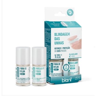 💅 Kit Blindagem Das Unhas Fibra Nylon + Nivelador Fosco -Blant ✨