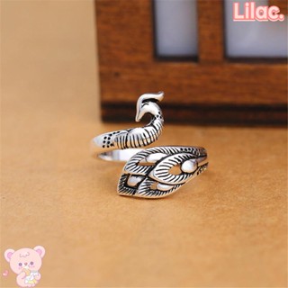 Lilac แหวนถักโครเชต์ Diy ปรับระดับได้
