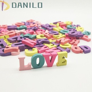 Danilo ตัวอักษรไม้ตัวเลข 100 ชิ้น / ชุดสําหรับตกแต่งบ้าน Diy