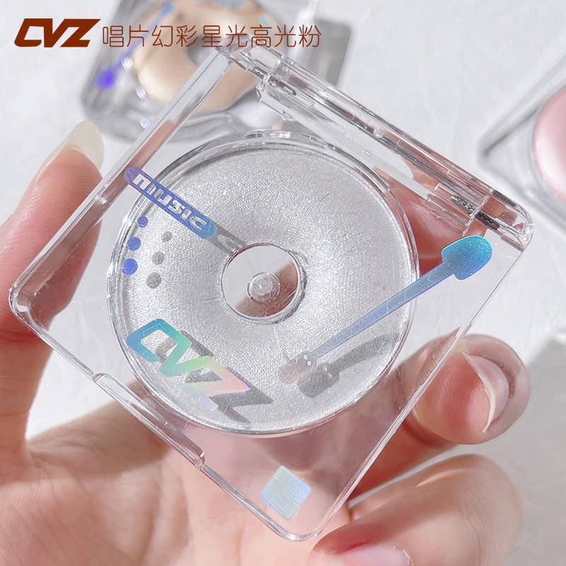 แป้งแข็ง Cvz Highlighter Powderมันบดไฮกลอสไดมอนด์กลิตเตอร์พาวเดอร์ทริมเพลทบอดี้ละเอียดแฟลชเพิ่มควา