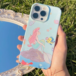 เคสโทรศัพท์มือถือแบบแข็ง กันกระแทก ลายการ์ตูนนางเงือก สําหรับ iPhone 7 8 Plus XS XR X XS max 11 12 13 14 11 Pro max 12 Pro max 13 Pro max 14 Pro max