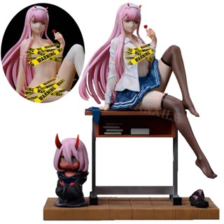 โมเดลฟิกเกอร์ DARLING in the FRANXX Zero Two Anime Girl Figure 02 Zero Two ขนาด 25 ซม. ของเล่นสะสม ของขวัญ สําหรับผู้ใหญ่