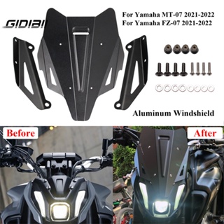 กระจกกันลม ด้านหน้า ดัดแปลง สําหรับ Yamaha MT09 MT07 21-22