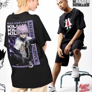 เสื้อยืดผ้าฝ้ายพิมพ์ลายAnime -- HUNTERXHUNTER© -- Oversize T shirt Streetwear Trendy fashion KILLUA design unisex tees