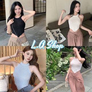 L.A Shop พร้อมส่ง เสื้อสายเดี่ยวไหมพรม ปลายสามเหลี่ยมนิ่มใส่สบายคิ้วๆ "M5120" -C