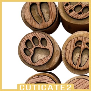 [Cuticate2] ชุดแสตมป์ไม้ ลายสัตว์ DIY สําหรับเด็กผู้หญิง 9 ชิ้น