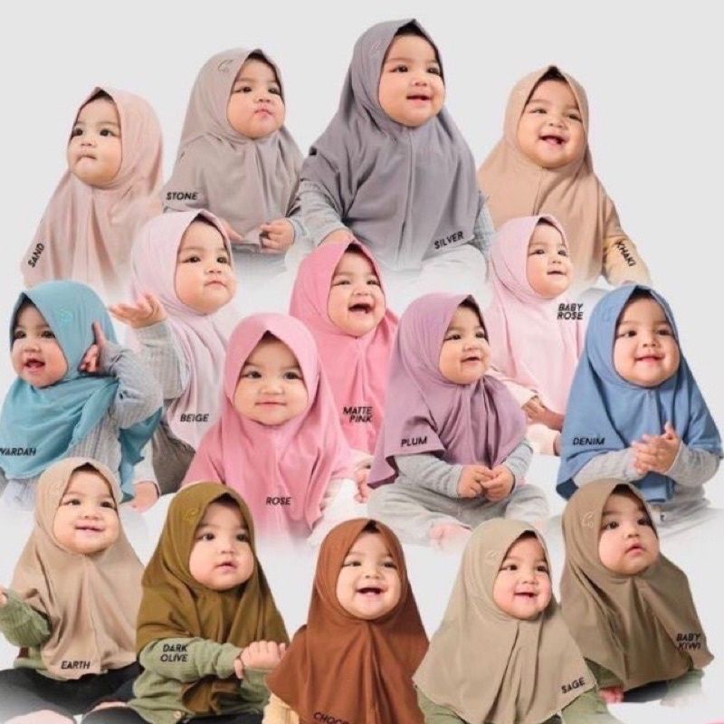 [SELLER SG] Baby Tudung Bawal Instant 0-3yrs old