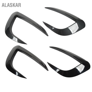 ALASKAR 2 Pcs ไฟตัดหมอกด้านหน้าฝาครอบคิ้วกรอบสปอยเลอร์กันชน Trim สำหรับ Tesla รุ่น Y 2020 ถึง 2023