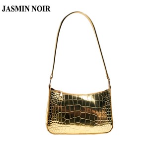 Jasmin NOIR กระเป๋าถือ กระเป๋าสะพายไหล่ หนังจระเข้ ทรงสี่เหลี่ยม ขนาดเล็ก สําหรับสตรี