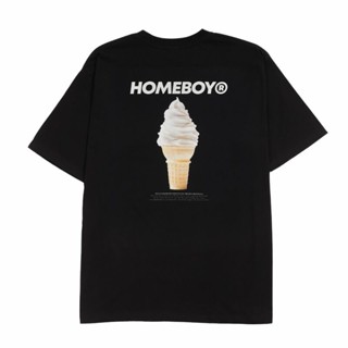 เสื้อยืดผ้าฝ้ายพิมพ์ลายHOMEBOY เสื้อยืดผู้ชายลาย ICECREAM