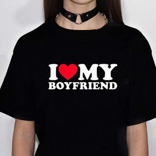 เสื้อยืด พิมพ์ลายอนิเมะ i Love My Girlfriend y2k สไตล์สตรีท สําหรับผู้หญิง