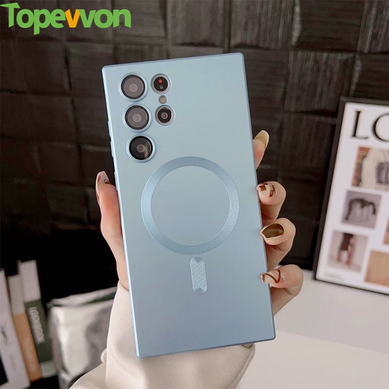 หรูหราสําหรับ Matte Siliconeic สําหรับ Samsung Galaxy S23 S22 S21 S20 FE Note10 20 Ultra Plus Slim กันกระแทก