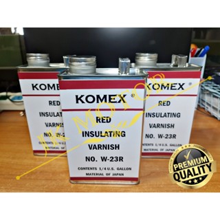 เทปและกาว น้ำยาวานิชแดง KOMEX W-23R สีแดงทึบ กันสนิม งานโอเวอร์ฮอล overhaul น้ำยาวานิชอาบมอเตอร์