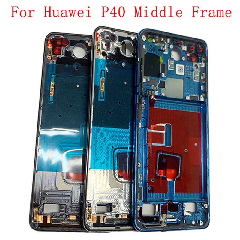 กรอบโลหะ หน้าจอ LCD สําหรับซ่อมแซมโทรศัพท์มือถือ Huawei P40 P40 Pro