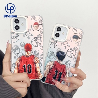 เคสโทรศัพท์มือถือแบบนิ่ม TPU กันกระแทก ลายการ์ตูน SLAM DUNK ไล่โทนสีเลเซอร์ สําหรับ iPhone 14 13 12 11 Pro Max X XR Xs Max 8 7 Plus SE 2020