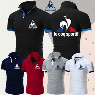 Le Coq Sportif ใหม่ เสื้อโปโล แขนสั้น ผ้าฝ้าย แฟชั่นฤดูร้อน สไตล์นักธุรกิจ สําหรับผู้ชาย