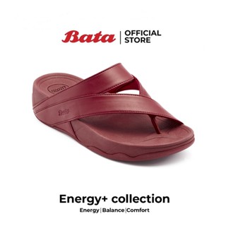 *Best Seller* Bata Energy+ รองเท้าเพื่อสุขภาพ รองเท้าแตะลำลอง รองเท้าใส่สบาย รองเท้าแฟชั่น รองเท้าฮิต สำหรับผู้หญิง - สีแดง 5715518