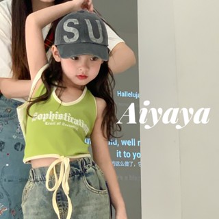 Aiyaya เสื้อซับในเด็กหญิง เสื้อกล้ามเด็ก สไตล์เกาหลี（598）