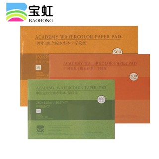Baohong กระดาษสีน้ํา ผ้าฝ้าย 100% 200 กรัม 20 แผ่น สําหรับวาดภาพระบายสี JO366