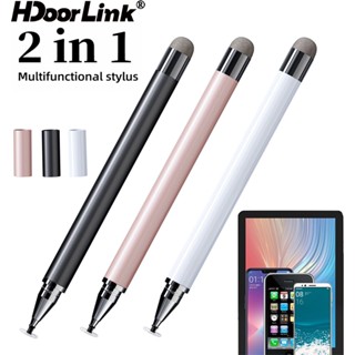 Hdoolink 2 in 1 ปากกาสไตลัส สากล สําหรับแท็บเล็ต โทรศัพท์มือถือ Android IOS โทรศัพท์ iPad อุปกรณ์เสริมการวาดภาพแท็บเล็ต ปากกาสัมผัสหน้าจอ แบบ Capacitive