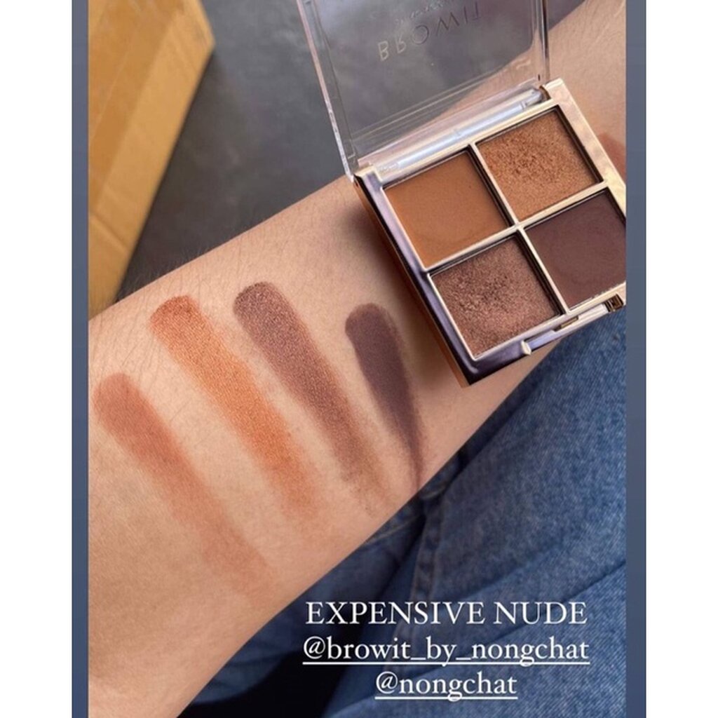 Browit Nude Eyepalette 1gX 4สี อายแชโดว์ พาเลต 4 สี จาก by Nongchat น้องฉัตร ทาตา - รูปที่ 5