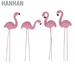 Hanhan Cute Flamingo Gifts  4 Pcs Flamingo Yard Statue  for Patio