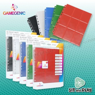 Gamegenic - 18 Pocket Pages Side Loading ไส้แฟ้มใส่การ์ด 18 ช่อง ( 10 แผ่น )