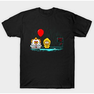 ขายดี เสื้อยืด พิมพ์ลายการ์ตูนสยองขวัญ Park IT Georgie South Park สีดํา 206357