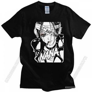 เสื้อยืด คอกลม ผ้าฝ้าย 100% พิมพ์ลายการ์ตูนอนิเมะ Nana Osaki สไตล์ญี่ปุ่น สําหรับผู้ชาย ZH