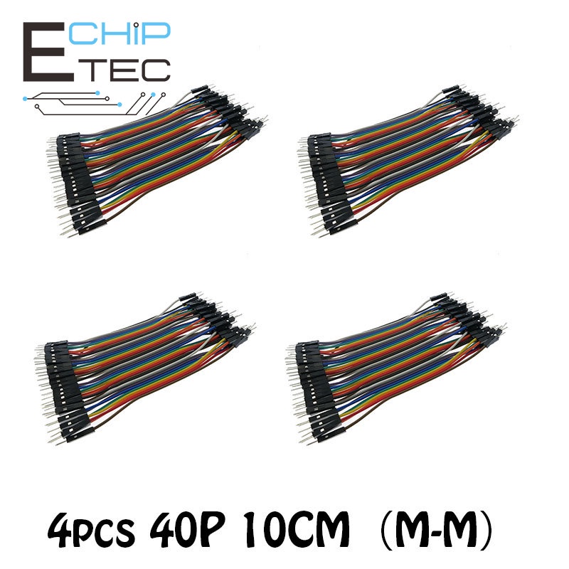 4PCS Dupont Wire 10CM 40Pin จัมเปอร์พ่อยาย Dupont Cable Arduino DIY