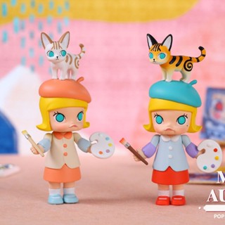 【ของแท้】POPMART Molly Auction series กล่องสุ่ม ตุ๊กตาฟิกเกอร์ เครื่องประดับ ของขวัญ