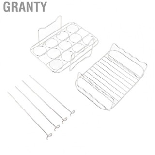 Granty Steamer Rack Set Egg Steamer Rack Barbecue Skewer 304 Stainless Steel Safe for NINJA  Home Parts