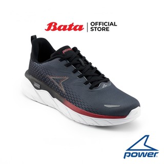 Bata บาจา ยี่ห้อ Power รองเท้ากีฬา รองเท้าผ้าใบสำหรับวิ่ง Sport Sneakers สำหรับผู้ชาย รุ่น DuoFoam Max 300 EX สีเทา รหัส 8182647