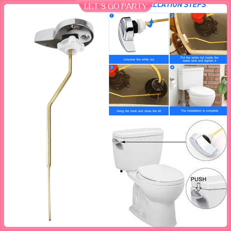 🚽 OULII อุปกรณ์ติดตั้งข้าง ก้านโยกชักโครก สำหรับถังน้ำชักโครก TOTO Kohler (Silver+Golden)