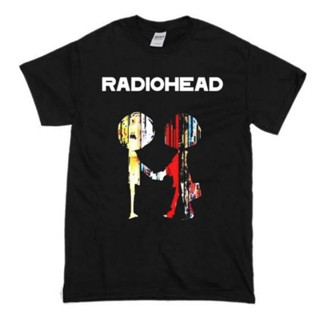 พร้อมส่ง ผ้าฝ้ายบริสุทธิ์ T-Shirt     BAND RADIOHEAD  The Best Of  Kaos Baju Pria Hitam Merchandise Band RADIOHEAD  PRIA