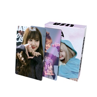 Kpop Lalisa ชุดโฟโต้การ์ด การ์ดรูปภาพ LISA โพลาไรออยด์ ของขวัญ สําหรับเด็กผู้หญิง 55 ชิ้น