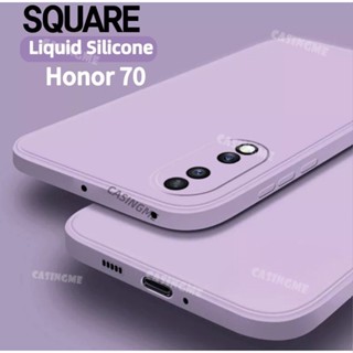 เคสโทรศัพท์มือถือ ซิลิโคนนิ่ม ทรงสี่เหลี่ยม กันกระแทก สําหรับ Honor 70 honor70 70Honor 4G