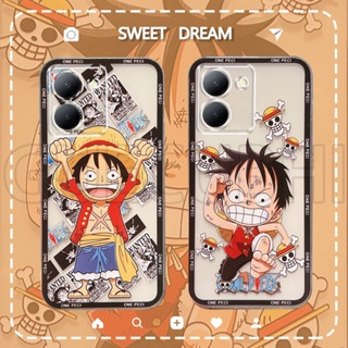 เคสVivo Y36 Y36 5G Y02t Y02A มือถือ ใหม่ ซิลิโคนนิ่ม ใส ลายอะนิเมะ Onepiece Luffy สําหรับ เคสโทรศัพท์Vivo Y36 4G 2023