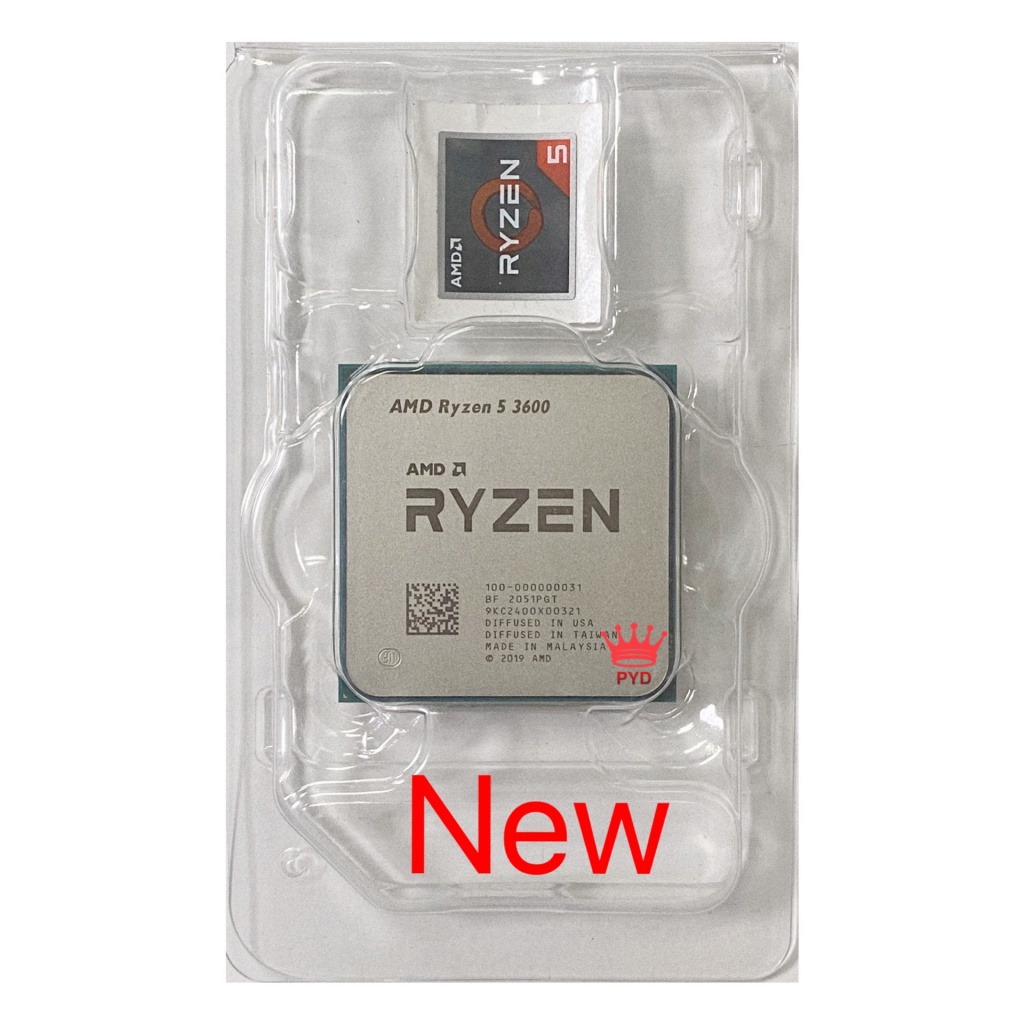 โปรเซสเซอร์ CPU AMD Ryzen 5 3600 R5 3600 3.6 GHz 7NM 65W L3=32M 100-000000031 ซ็อกเก็ต AM4 ไม่มีพัดลม KGAQ